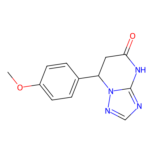 7-(4-methoxyphenyl)-6,7-dihydro[1,2,4]triazolo[1,5-a]pyrimidin-5(3H)-one structure