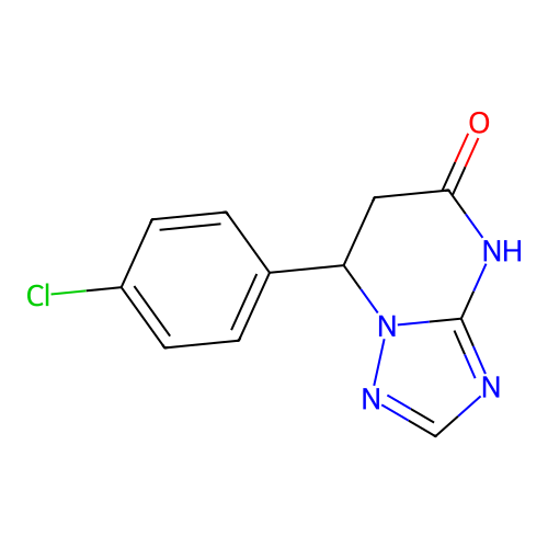 7-(4-chlorophenyl)-6,7-dihydro[1,2,4]triazolo[1,5-a]pyrimidin-5(3H)-one structure