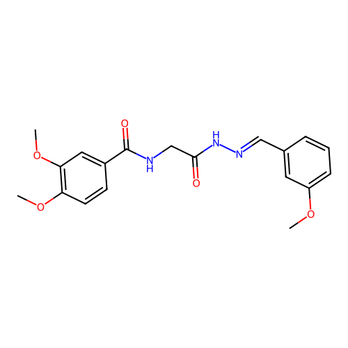 3,4-Dimethoxy-N-(2-(2-(3-methoxybenzylidene)hydrazino)-2-oxoethyl)benzamide structure