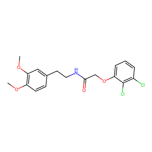 2-(2,3-dichlorophenoxy)-N-[2-(3,4-dimethoxyphenyl)ethyl]acetamide structure