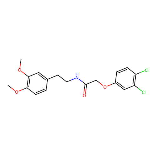 2-(3,4-dichlorophenoxy)-N-[2-(3,4-dimethoxyphenyl)ethyl]acetamide structure