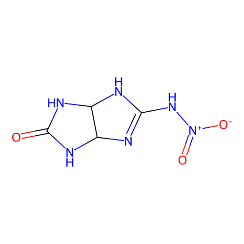 N-(2-oxo-3,3a,6,6a-tetrahydro-1H-imidazo[4,5-d]imidazol-5-yl)nitramide structure