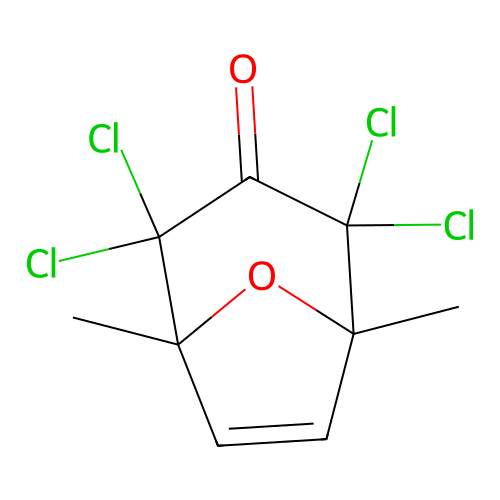 2,2,4,4-Tetrachloro-1,5-dimethyl-8-oxabicyclo[3.2.1]oct-6-en-3-one structure