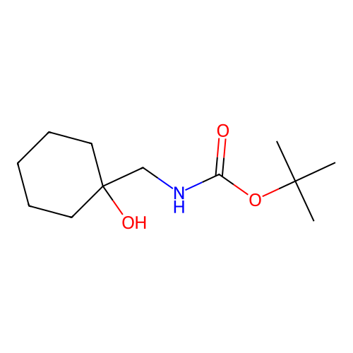 Tert-butyl N-[(1-hydroxycyclohexyl)methyl]carbamate structure