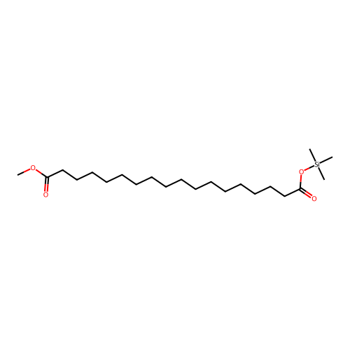 Octadecanedioic acid, methyl (trimethylsilyl) ester structure