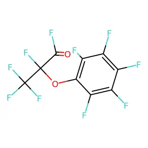 Propanoyl fluoride, 2,3,3,3-tetrafluoro-2-(2,3,4,5,6-pentafluorophenoxy)- structure