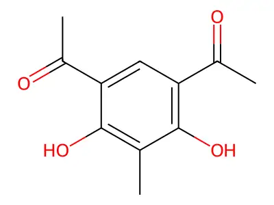 1,5-Diacetyl-2,4-dihydroxy-3-methylbenzene structure