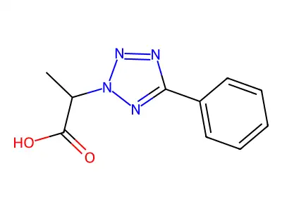 2-(5-phenyl-2H-1,2,3,4-tetrazol-2-yl)propanoic acid structure