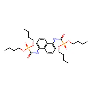 Phosphonic acid, 1,5-naphthylenedicarbamoyldi-, tetrabutyl ester structure