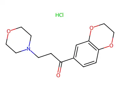 1-(2,3-dihydro-1,4-benzodioxin-6-yl)-3-(morpholin-4-yl)propan-1-one hydrochloride structure