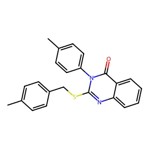 2-((4-Methylbenzyl)thio)-3-(4-methylphenyl)-4(3H)-quinazolinone structure