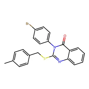 3-(4-bromophenyl)-2-[(4-methylbenzyl)sulfanyl]quinazolin-4(3H)-one structure