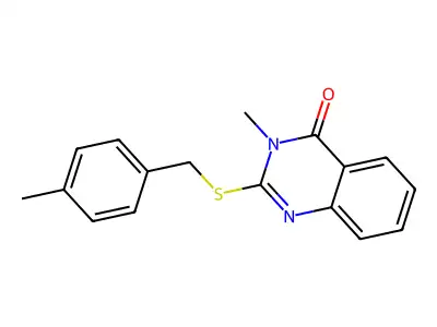 3-Methyl-2-((4-methylbenzyl)thio)quinazolin-4(3H)-one structure