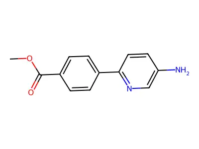 Methyl 4-(5-amino-2-pyridinyl)benzenecarboxylate structure