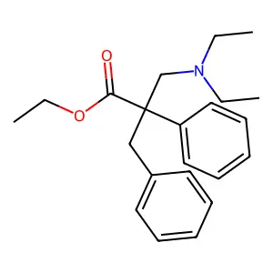 Ethyl 2-[(diethylamino)methyl]-2,3-diphenylpropanoate structure