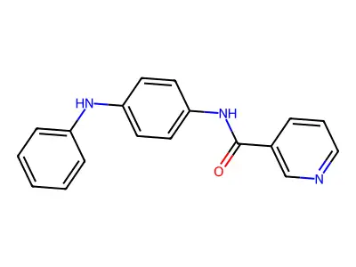 N-(4-anilinophenyl)pyridine-3-carboxamide structure