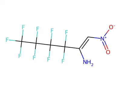 3,3,4,4,5,5,6,6,6-Nonafluoro-1-nitrohex-1-en-2-amine structure