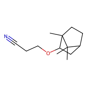 3-[(4,7,7-Trimethyl-3-bicyclo[2.2.1]heptanyl)oxy]propanenitrile structure