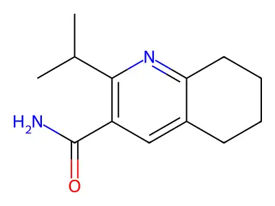 2-Isopropyl-5,6,7,8-tetrahydroquinoline-3-carboxamide structure