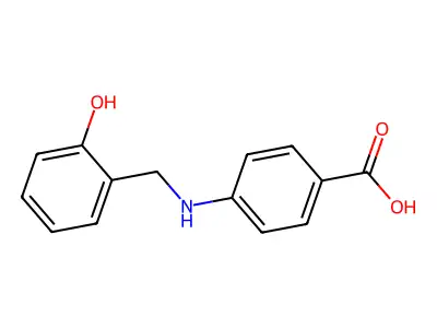 4-[(2-Hydroxybenzyl)amino]benzoic acid structure