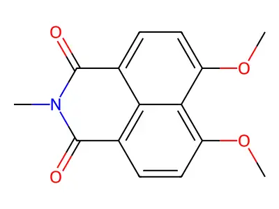 6,7-dimethoxy-2-methyl-1H-benz(de)isoquinoline-1,3(2H)-dione structure