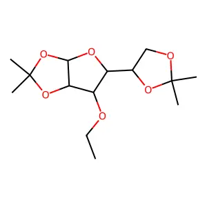 Glucofuranose, 1:2,5:6-di-O-isopropylidene-3-O-ethyl-, alpha-D- structure