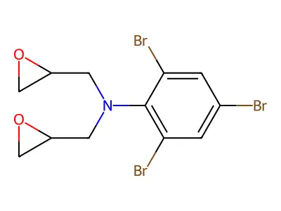 Oxiranemethanamine, N-(oxiranylmethyl)-N-(2,4,6-tribromophenyl)- structure