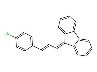 9H-Fluorene,9-[3-(4-chlorophenyl)-2-propen-1-ylidene]- structure