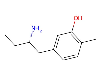 5-[(2S)-2-aminobutyl]-2-methylphenol structure