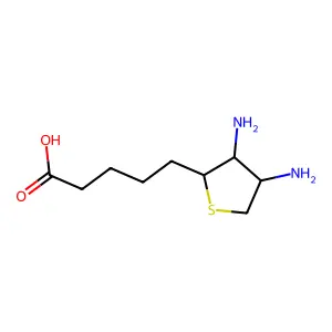 3,4-Diaminotetrahydro-2-thiophenepentanoic acid structure