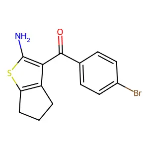 3-(4-bromobenzoyl)-4H,5H,6H-cyclopenta[b]thiophen-2-amine structure