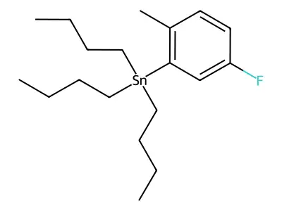 5-Fluoro-2-methyl-(tributylstannyl)benzene structure
