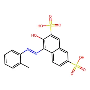 3-Hydroxy-4-[2-(2-methylphenyl)diazenyl]-2,7-naphthalenedisulfonic acid structure