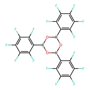 Boroxin, tris(perfluorophenyl)- structure
