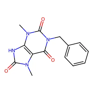 1-benzyl-8-hydroxy-3,7-dimethyl-1H-purine-2,6(3H,7H)-dione structure