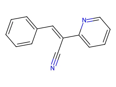 3-Phenyl-2-(pyridin-2-yl)acrylonitrile structure