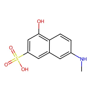 2-Naphthalenesulfonic acid, 4-hydroxy-7-(methylamino)- structure