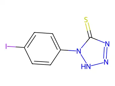 1,2-Dihydro-1-(4-iodophenyl)-5H-tetrazole-5-thione structure