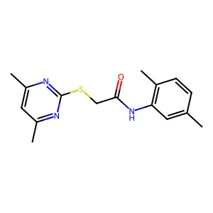 N-(2,5-dimethylphenyl)-2-(4,6-dimethylpyrimidin-2-yl)sulfanylacetamide structure