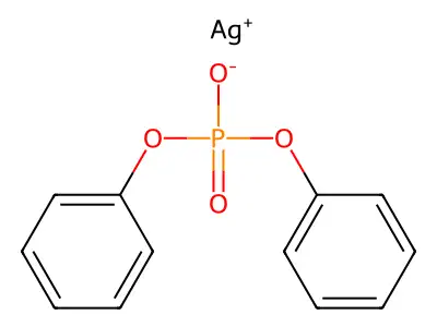 Phosphoric acid, diphenyl ester, silver(1+) salt (1:1) structure