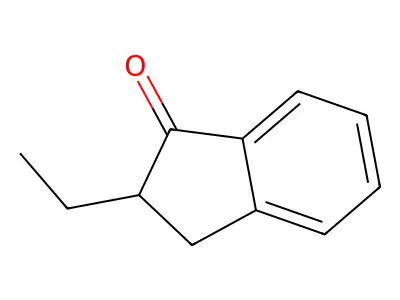 (2S)-2-ethyl-2,3-dihydroinden-1-one structure