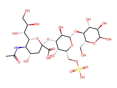 N-Acetylneuraminoyllactose sulfate ester structure