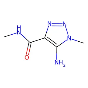 5-amino-N,1-dimethyl-1H-1,2,3-triazole-4-carboxamide structure