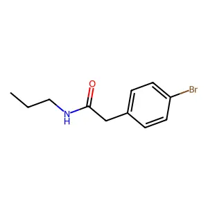 2-(4-bromophenyl)-N-propylacetamide structure