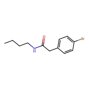 2-(4-bromophenyl)-N-butylacetamide structure