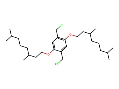 2,5-Bis(chloromethyl)-1,4-bis(3',7'-dimethyloctyloxy)benzene structure