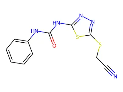 1-(5-((Cyanomethyl)thio)-1,3,4-thiadiazol-2-yl)-3-phenylurea structure