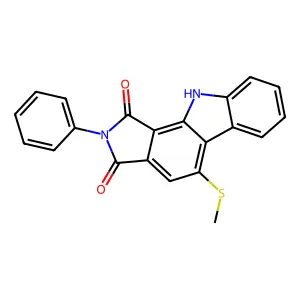 4-Methylthio-N-phenyl-1,2-carbazoledicarboximide structure