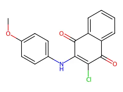 1,4-Naphthalenedione, 2-chloro-3-[(4-methoxyphenyl)amino]- structure