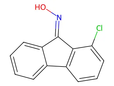 N-(1-chlorofluoren-9-ylidene)hydroxylamine structure